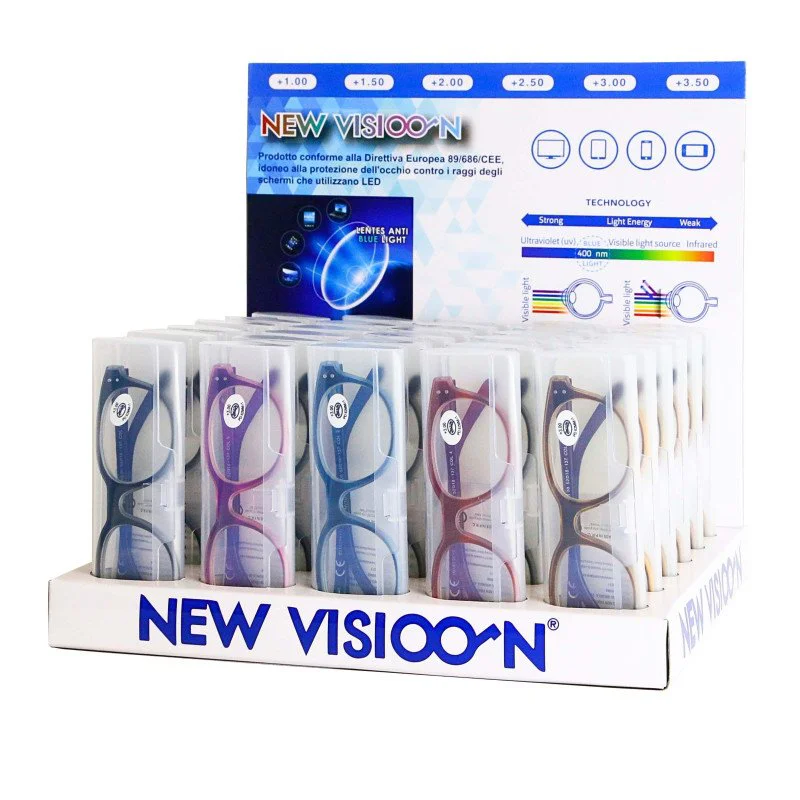 Espositore da Banco per occhiali da lettura - Anti luce blu - ESP1201-B - 30pezzi