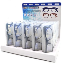 Espositore da Banco per occhiali da lettura -  Anti luce blu - NV1225-B - 30pezzi
