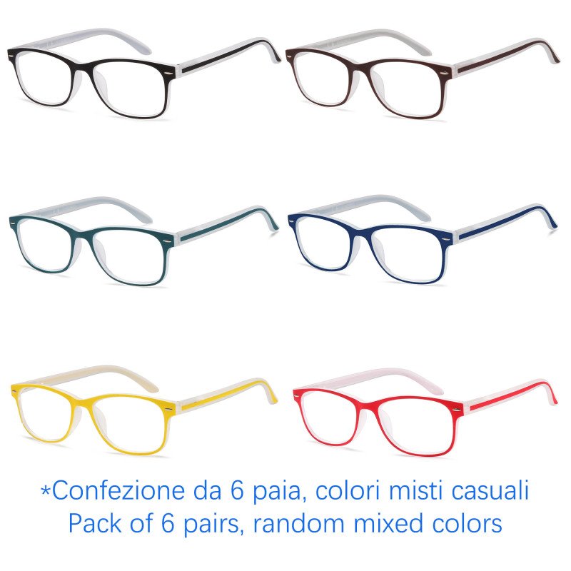 Reading glasses - Two-tone Frame - NV3015 - Wholesale Pack of 6