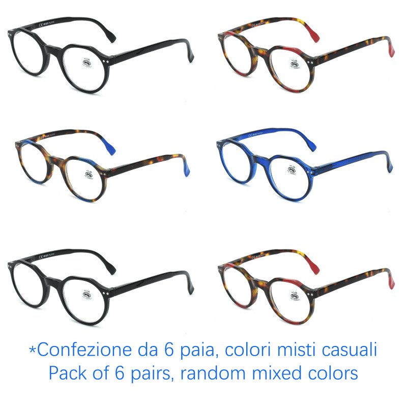 Occhiali da lettura premontati - Anti Luce Blu - NV4273-B - Confezione da 6 Paia
