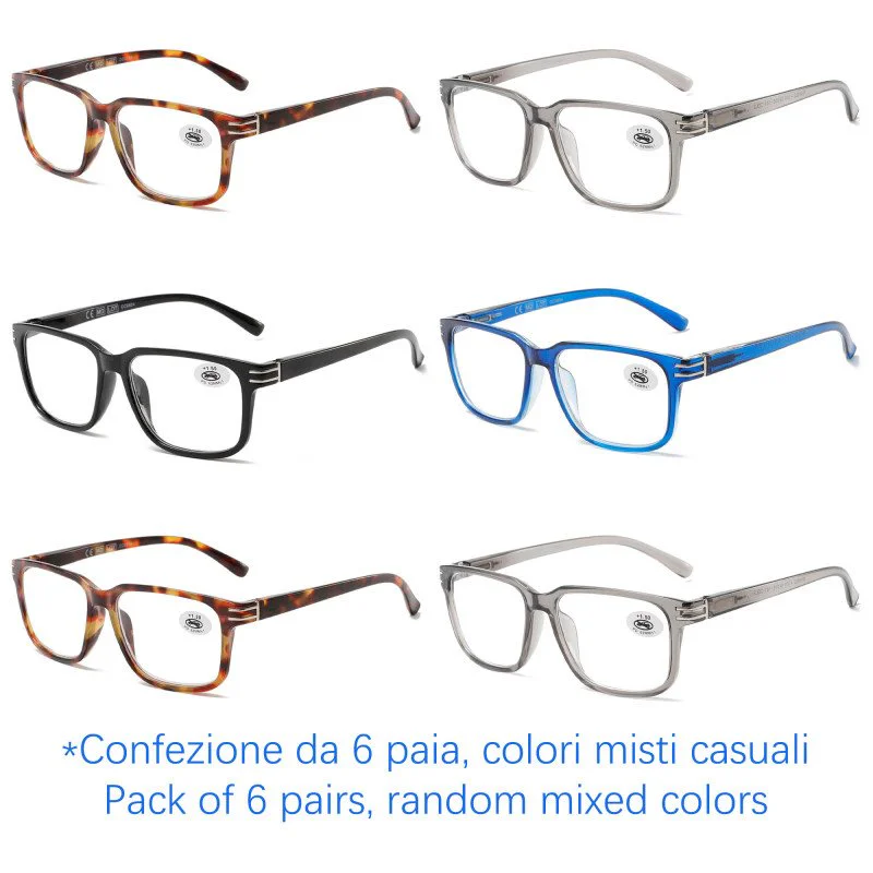 Reading glasses - Blue Light Blocking - NV4622C-B - Wholesale Pack of 6