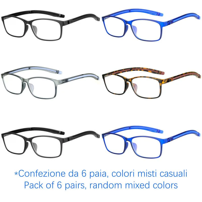 Reading glasses - TR90 - Anti-reflective - Magnetic - NV5858A - Wholesale Pack of 6