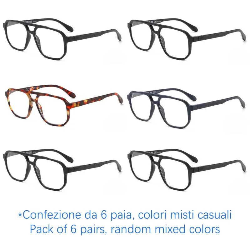Reading glasses - Blue Light Blocking - NV6756-B - Wholesale Pack of 6