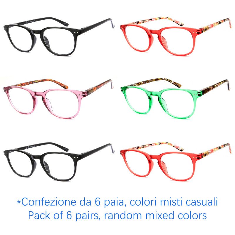 Reading glasses - Two-tone Frame - NV6800 - Wholesale Pack of 6