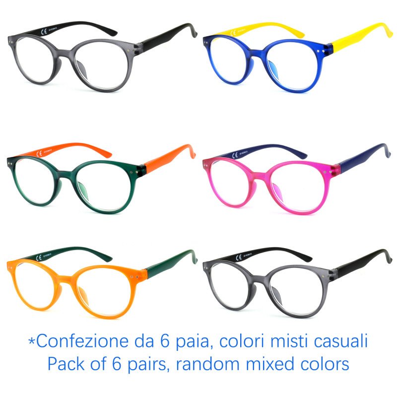 Reading glasses - Two-tone Frame - NV8187 - Wholesale Pack of 6