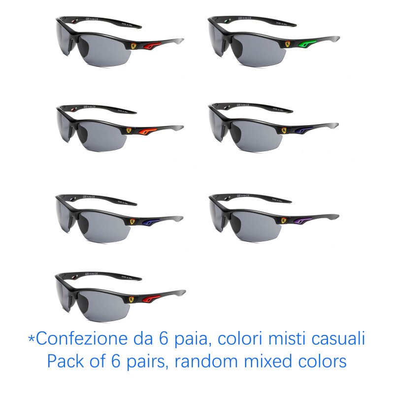 Occhiali da sole - protezione 100% UV400 - N-1131A - Confezione da 6 Paia Occhiali da sole - protezione 100% UV400 - N-1131A - Confezione da 6 Paia