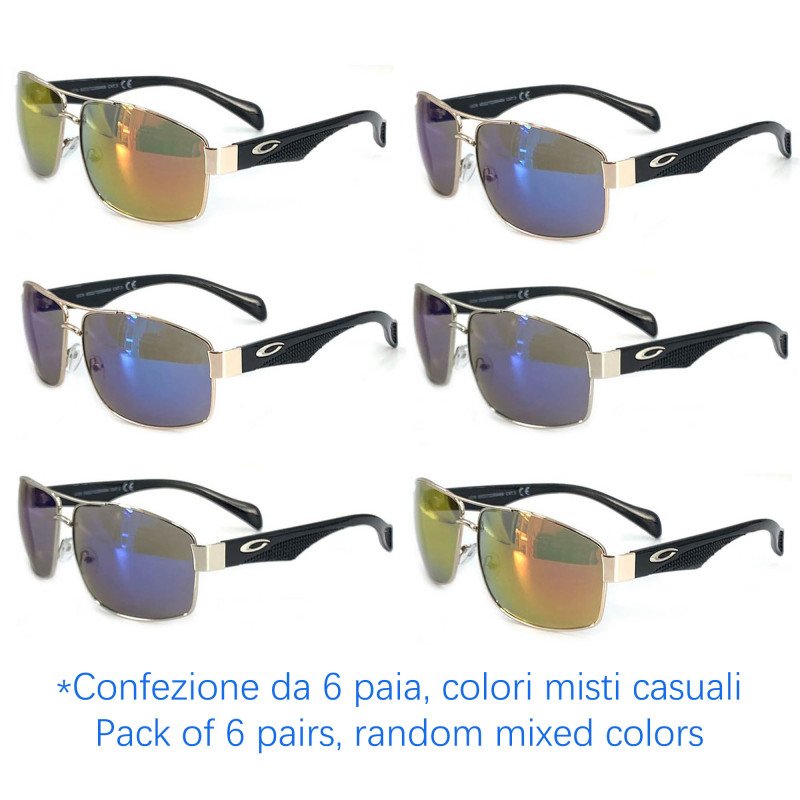 Occhiali da sole - protezione 100% UV400 - N-1213B - Confezione da 6 Paia Occhiali da sole - protezione 100% UV400 - N-1213B - Confezione da 6 Paia