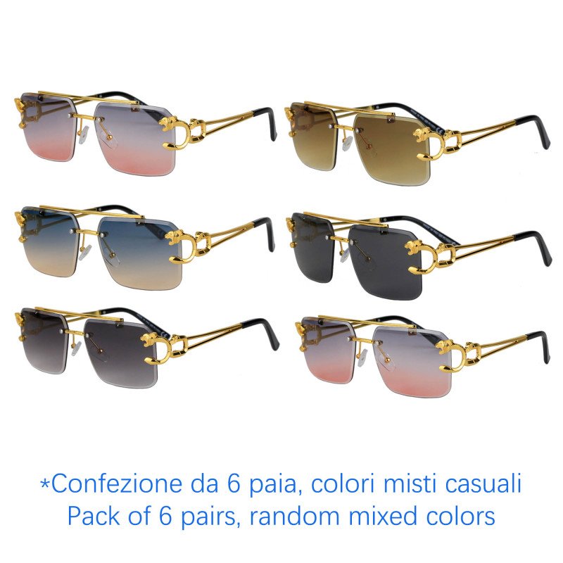 Occhiali da sole - protezione 100% UV400 - N-1230 - Confezione da 6 Paia Occhiali da sole - protezione 100% UV400 - N-1230 - Confezione da 6 Paia