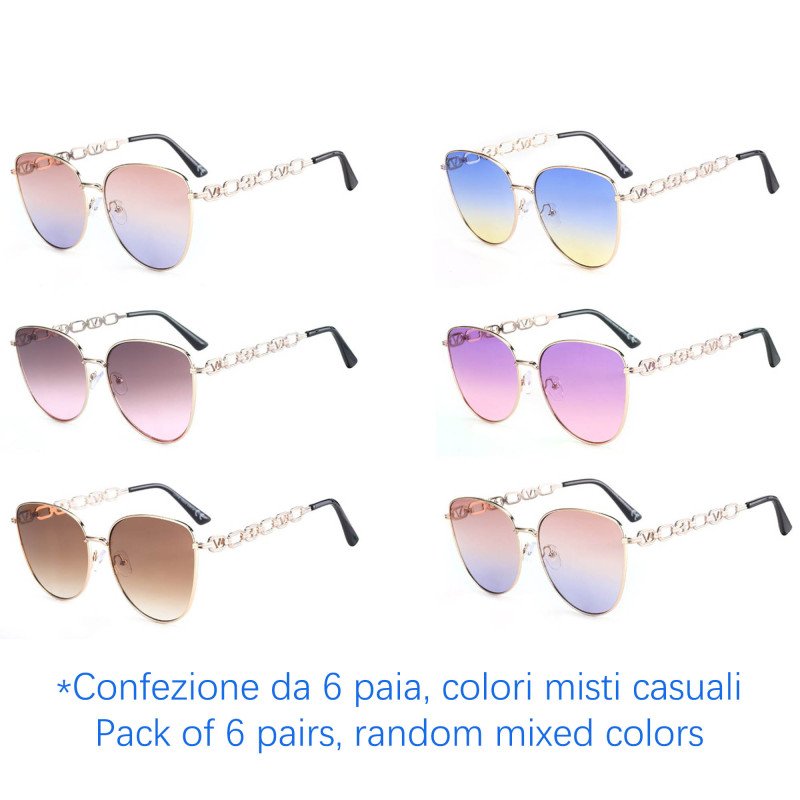 Occhiali da sole - protezione 100% UV400 - N-1233 - Confezione da 6 Paia Occhiali da sole - protezione 100% UV400 - N-1233 - Confezione da 6 Paia