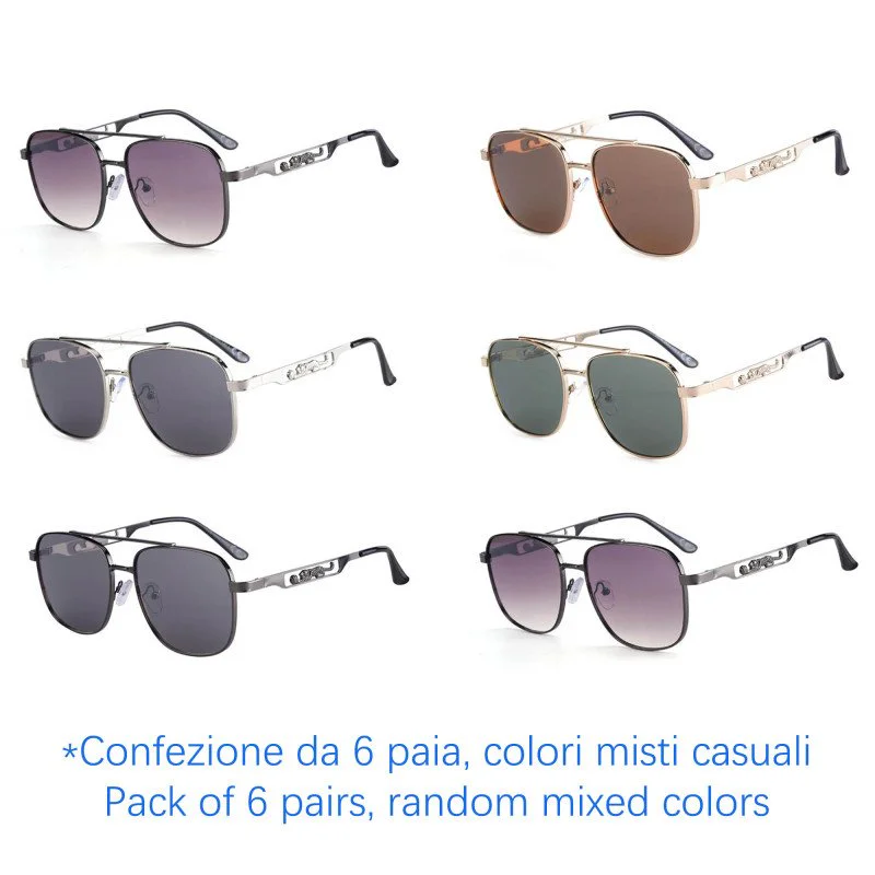 Occhiali da sole - protezione 100% UV400 - N-1236B - Confezione da 6 Paia Occhiali da sole - protezione 100% UV400 - N-1236B - Confezione da 6 Paia