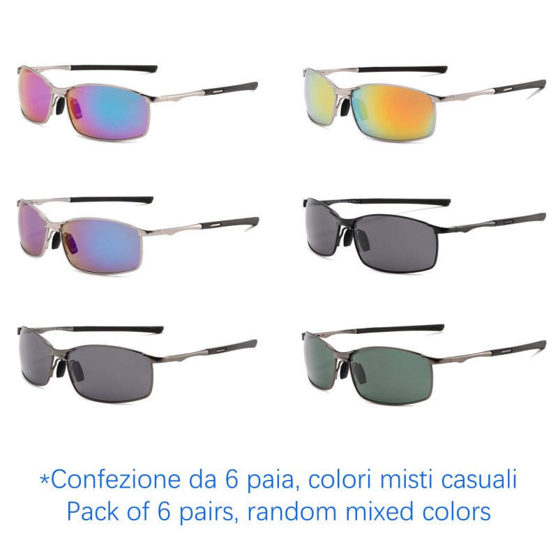 Occhiali da sole - protezione 100% UV400 - N-1252 - Confezione da 6 Paia Occhiali da sole - protezione 100% UV400 - N-1252 - Confezione da 6 Paia