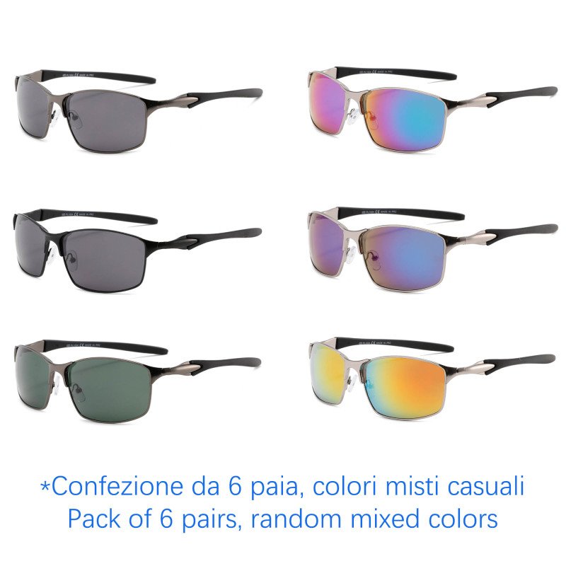 Occhiali da sole - protezione 100% UV400 - N-1253 - Confezione da 6 Paia Occhiali da sole - protezione 100% UV400 - N-1253 - Confezione da 6 Paia