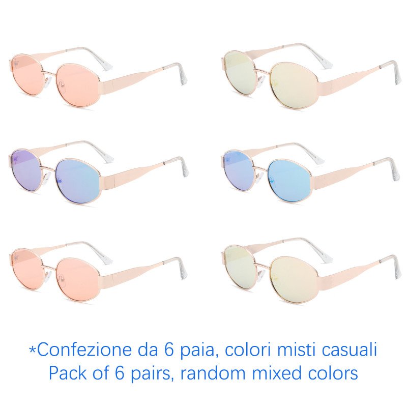 Occhiali da sole - protezione 100% UV400 - N-1261A - Confezione da 6 Paia Occhiali da sole - protezione 100% UV400 - N-1261A - Confezione da 6 Paia