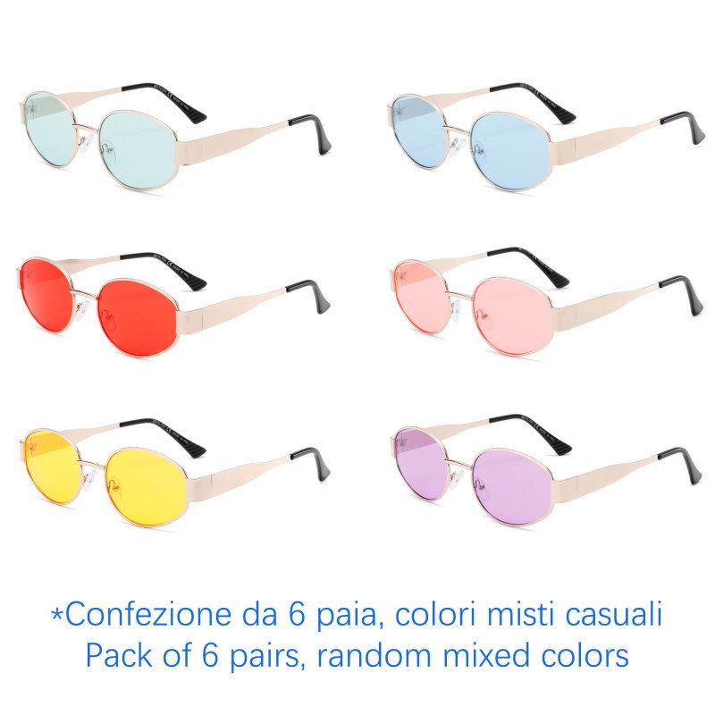 Occhiali da sole - protezione 100% UV400 - N-1261B - Confezione da 6 Paia Occhiali da sole - protezione 100% UV400 - N-1261B - Confezione da 6 Paia