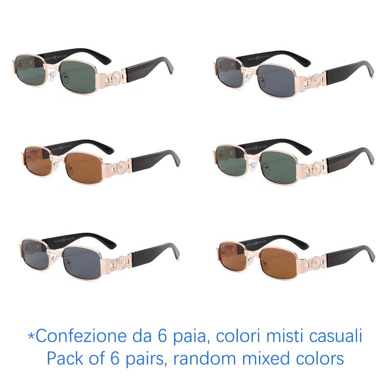 Occhiali da sole - protezione 100% UV400 - N-1262 - Confezione da 6 Paia Occhiali da sole - protezione 100% UV400 - N-1262 - Confezione da 6 Paia