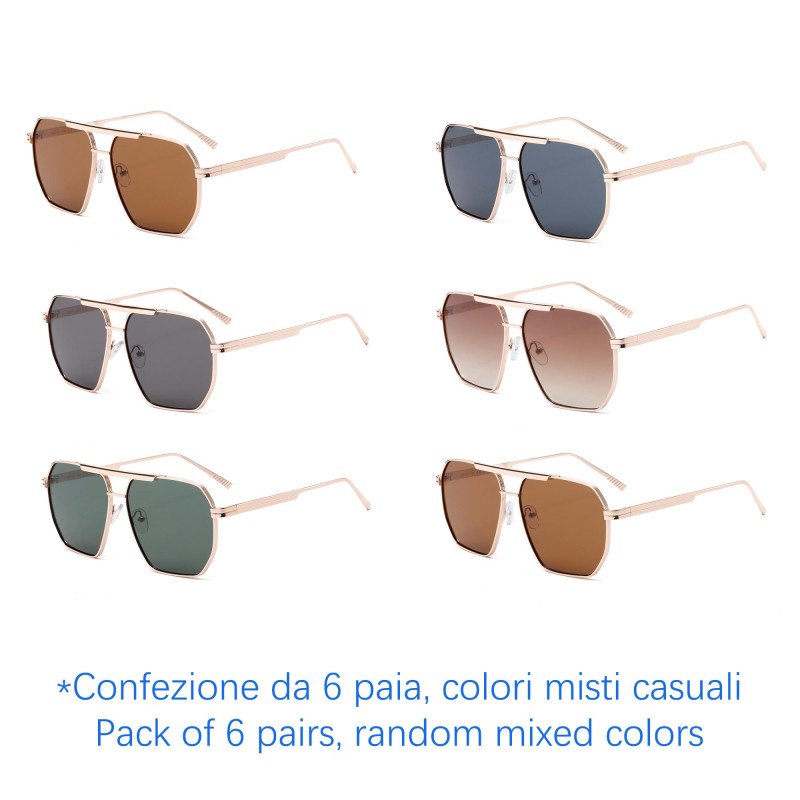 Occhiali da sole - protezione 100% UV400 - N-1265 - Confezione da 6 Paia Occhiali da sole - protezione 100% UV400 - N-1265 - Confezione da 6 Paia