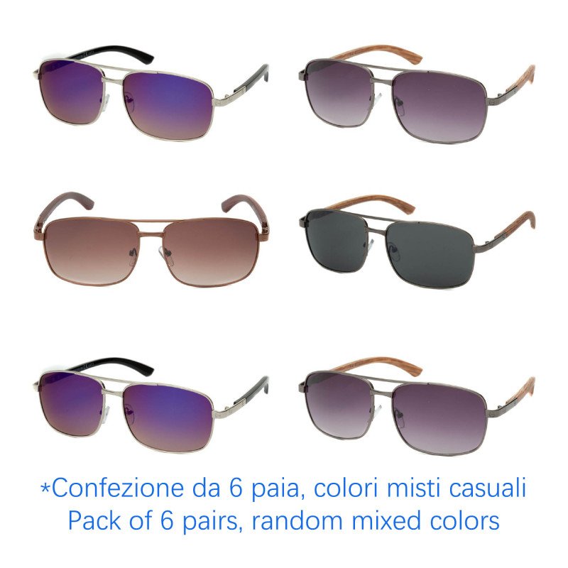 Occhiali da sole - protezione 100% UV400 - N-1554 - Confezione da 6 Paia Occhiali da sole - protezione 100% UV400 - N-1554 - Confezione da 6 Paia