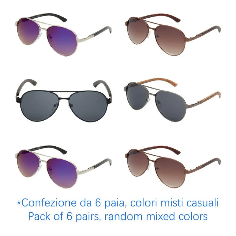 Occhiali da sole - protezione 100% UV400 - N-1555 - Confezione da 6 Paia Occhiali da sole - protezione 100% UV400 - N-1555 - Confezione da 6 Paia