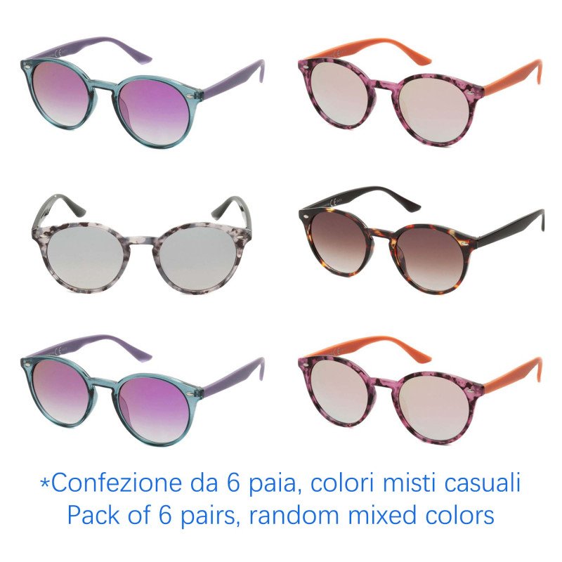 Occhiali da sole - protezione 100% UV400 - N-1557 - Confezione da 6 Paia Occhiali da sole - protezione 100% UV400 - N-1557 - Confezione da 6 Paia