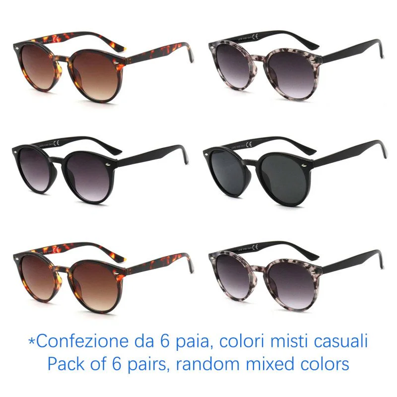 Occhiali da sole - protezione 100% UV400 - N-1557A - Confezione da 6 Paia Occhiali da sole - protezione 100% UV400 - N-1557A - Confezione da 6 Paia
