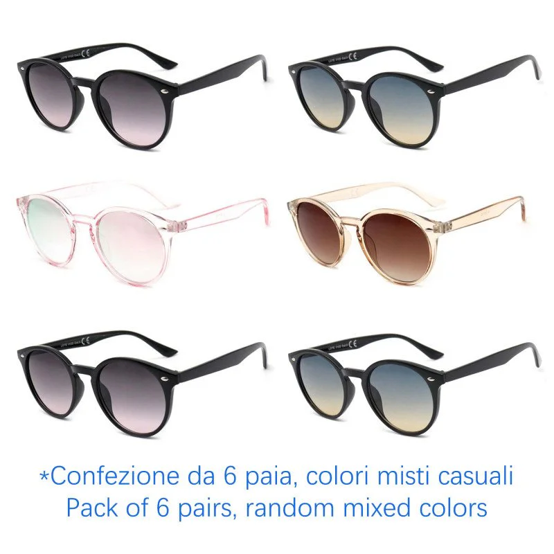 Occhiali da sole - protezione 100% UV400 - N-1557B - Confezione da 6 Paia Occhiali da sole - protezione 100% UV400 - N-1557B - Confezione da 6 Paia