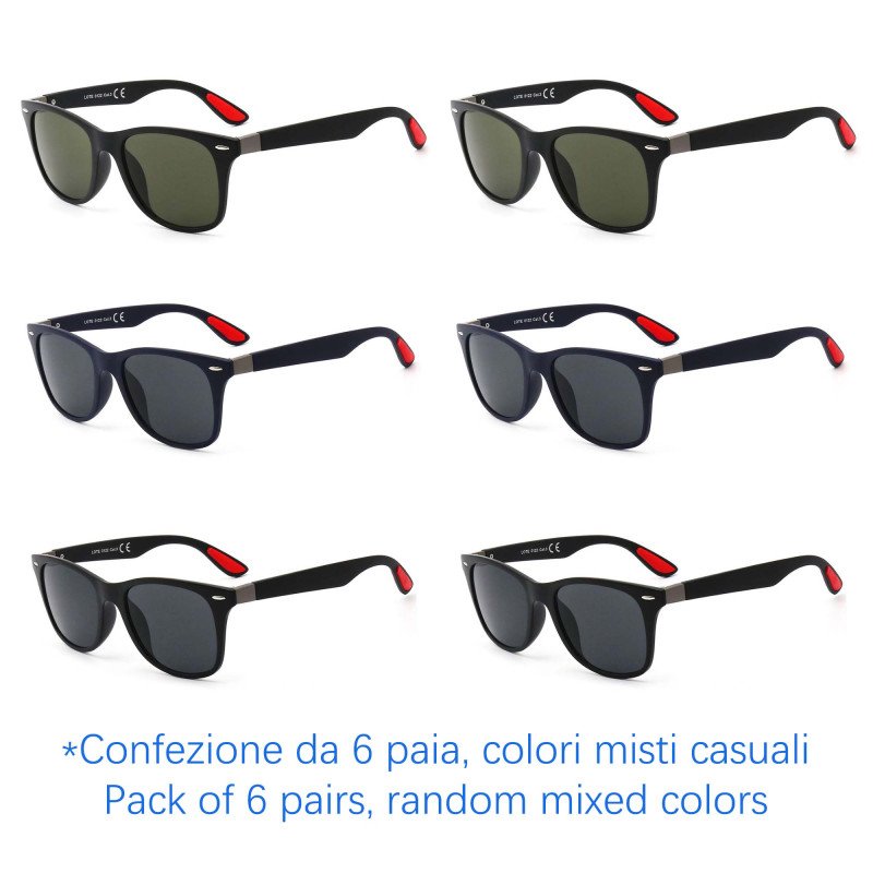 Occhiali da sole - protezione 100% UV400 - N-1592 - Confezione da 6 Paia Occhiali da sole - protezione 100% UV400 - N-1592 - Confezione da 6 Paia