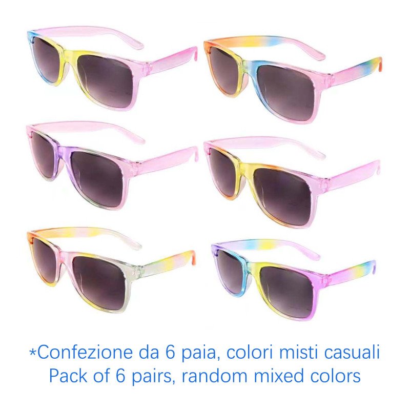 Occhiali da sole - protezione 100% UV400 - N-K214 - Confezione da 6 Paia Occhiali da sole - protezione 100% UV400 - N-K214 - Confezione da 6 Paia