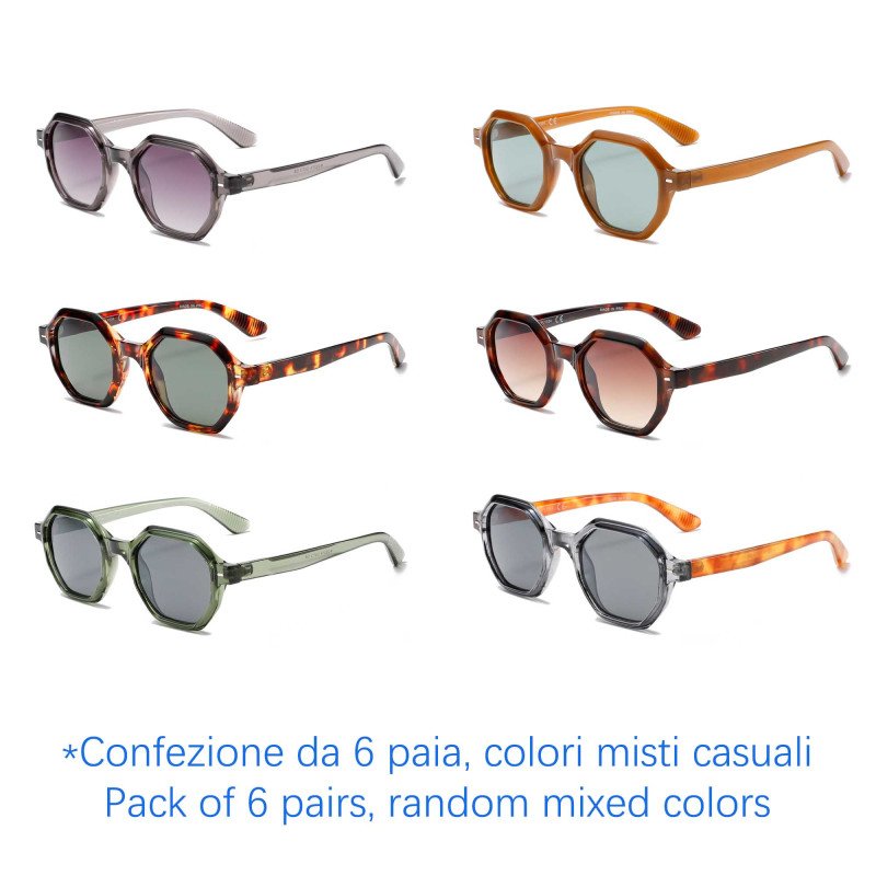 Occhiali da sole - protezione 100% UV400 - N-2327A - Confezione da 6 Paia Occhiali da sole - protezione 100% UV400 - N-2327A - Confezione da 6 Paia