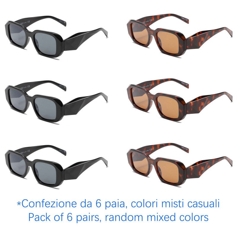 Occhiali da sole - protezione 100% UV400 - N-2351A - Confezione da 6 Paia Occhiali da sole - protezione 100% UV400 - N-2351A - Confezione da 6 Paia