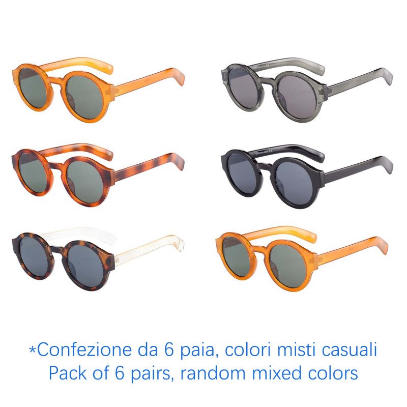 Occhiali da sole - protezione 100% UV400 - N-2355 - Confezione da 6 Paia Occhiali da sole - protezione 100% UV400 - N-2355 - Confezione da 6 Paia