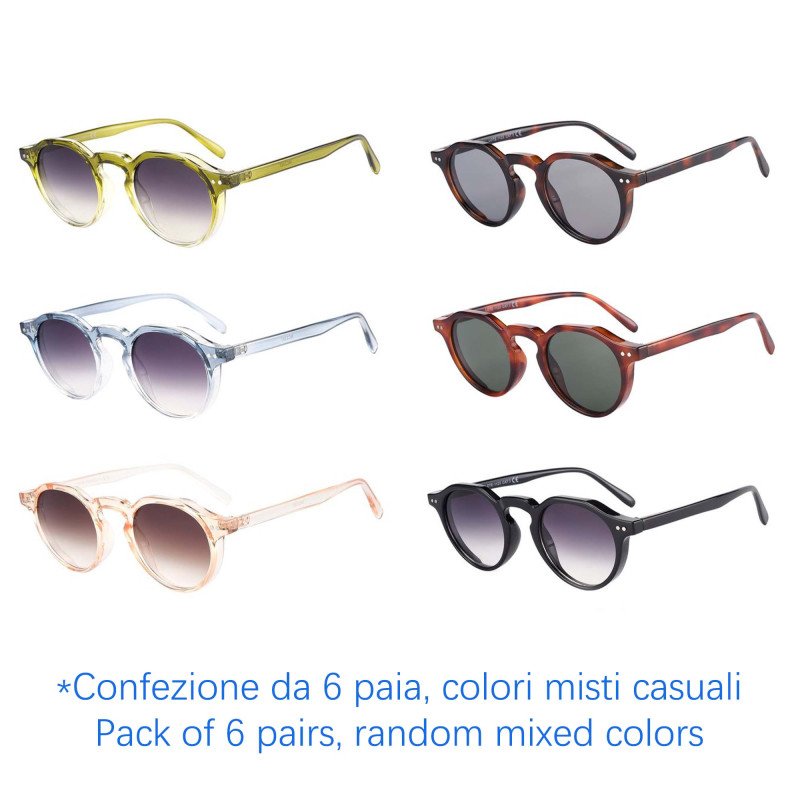 Occhiali da sole - protezione 100% UV400 - N-2357 - Confezione da 6 Paia Occhiali da sole - protezione 100% UV400 - N-2357 - Confezione da 6 Paia