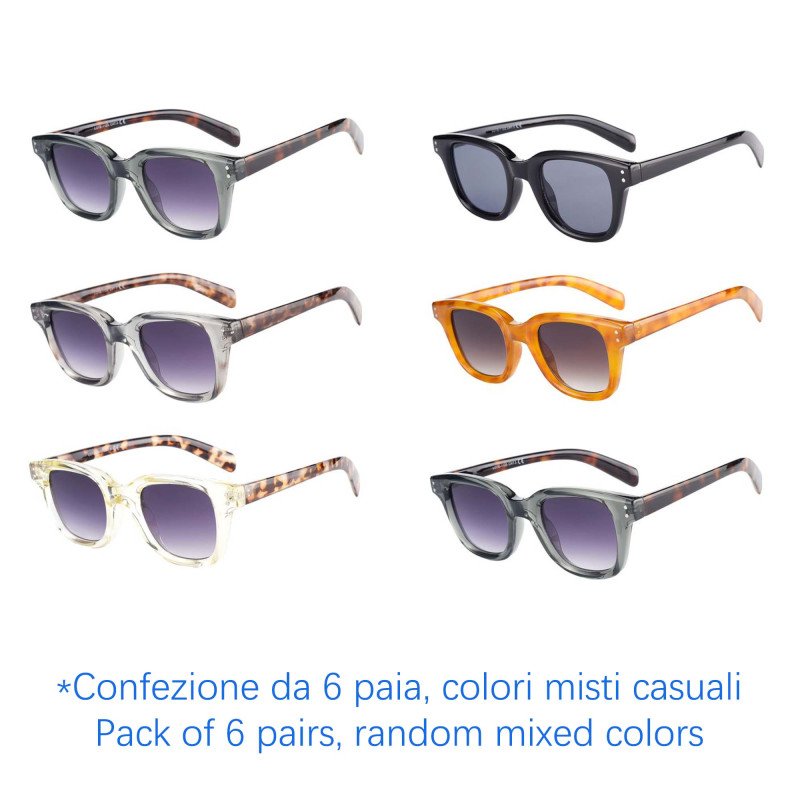 Occhiali da sole - protezione 100% UV400 - N-2358 - Confezione da 6 Paia Occhiali da sole - protezione 100% UV400 - N-2358 - Confezione da 6 Paia