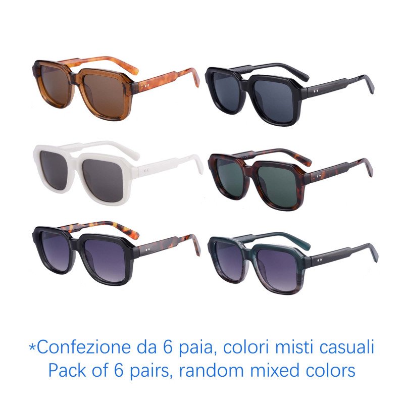 Occhiali da sole - protezione 100% UV400 - N-2359 - Confezione da 6 Paia Occhiali da sole - protezione 100% UV400 - N-2359 - Confezione da 6 Paia