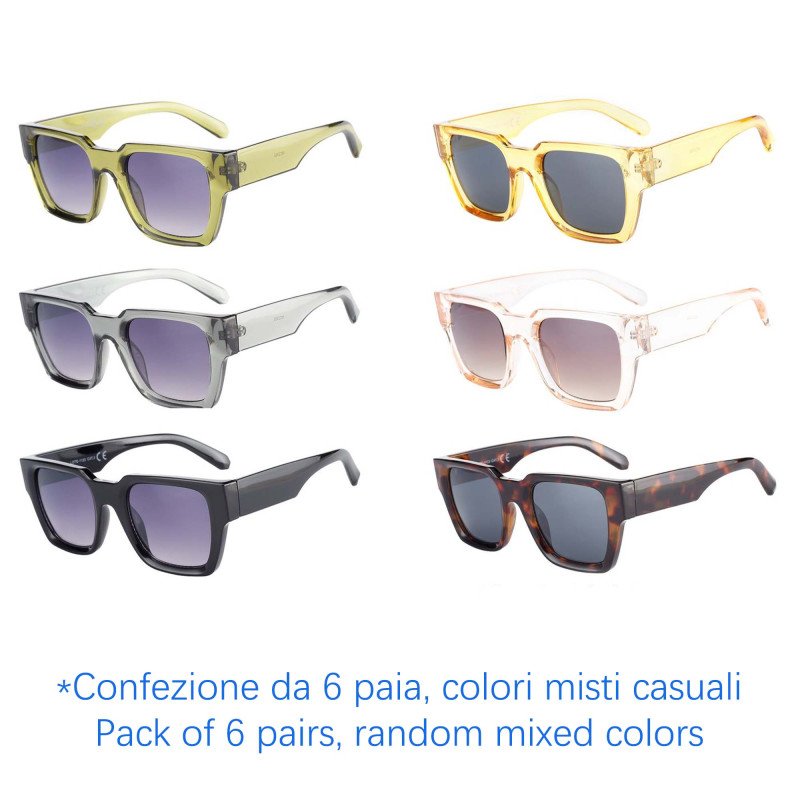 Occhiali da sole - protezione 100% UV400 - N-2362 - Confezione da 6 Paia Occhiali da sole - protezione 100% UV400 - N-2362 - Confezione da 6 Paia