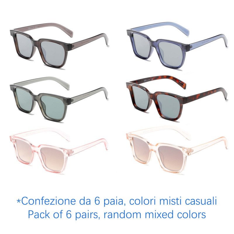 Occhiali da sole - protezione 100% UV400 - N-2363A - Confezione da 6 Paia Occhiali da sole - protezione 100% UV400 - N-2363A - Confezione da 6 Paia