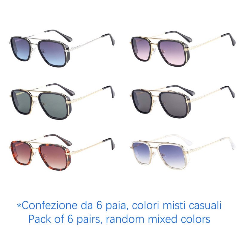 Occhiali da sole - protezione 100% UV400 - N-2365 - Confezione da 6 Paia Occhiali da sole - protezione 100% UV400 - N-2365 - Confezione da 6 Paia