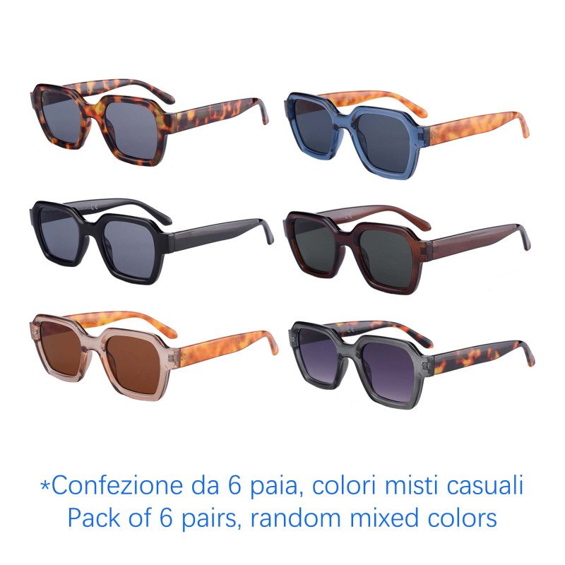 Occhiali da sole - protezione 100% UV400 - N-2368 - Confezione da 6 Paia Occhiali da sole - protezione 100% UV400 - N-2368 - Confezione da 6 Paia