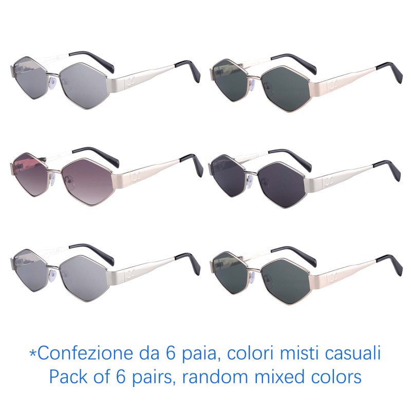 Occhiali da sole - protezione 100% UV400 - N-2375 - Confezione da 6 Paia Occhiali da sole - protezione 100% UV400 - N-2375 - Confezione da 6 Paia