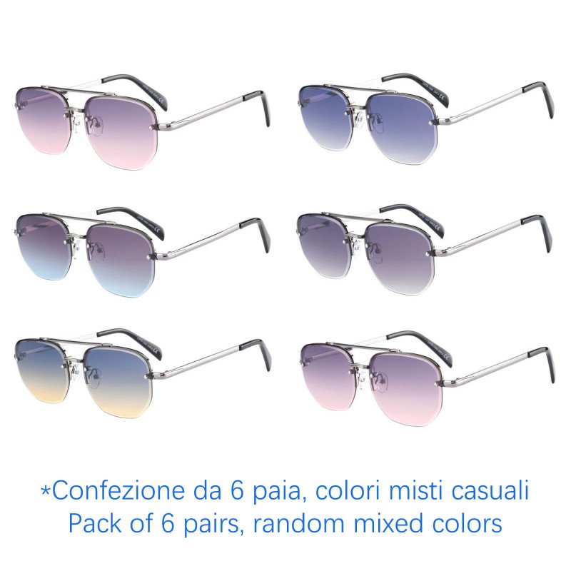 Occhiali da sole - protezione 100% UV400 - N-2377 - Confezione da 6 Paia Occhiali da sole - protezione 100% UV400 - N-2377 - Confezione da 6 Paia