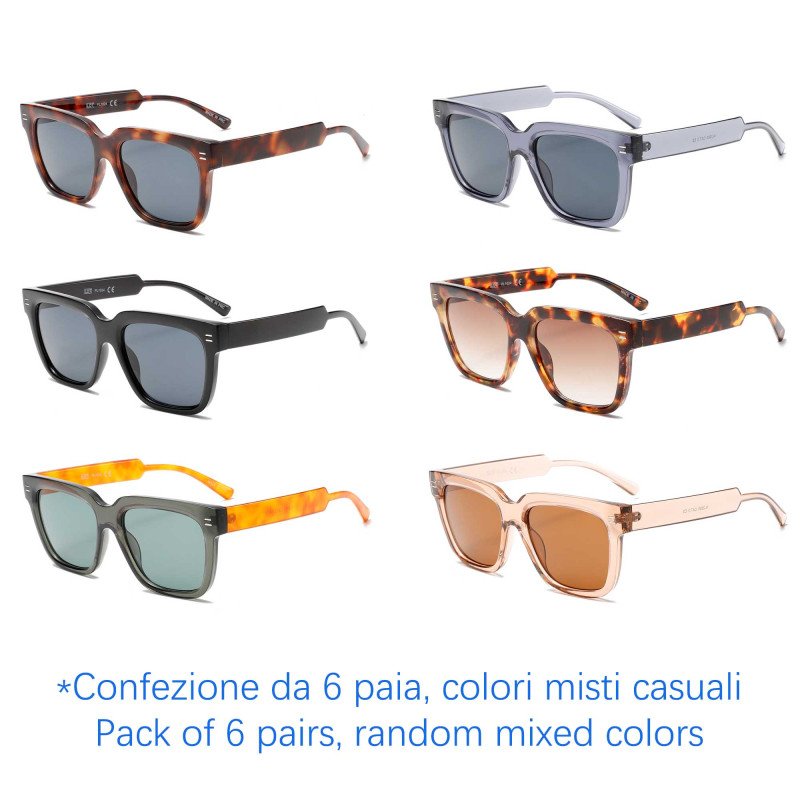 Occhiali da sole - protezione 100% UV400 - N-2385 - Confezione da 6 Paia Occhiali da sole - protezione 100% UV400 - N-2385 - Confezione da 6 Paia