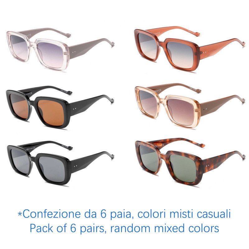 Occhiali da sole - protezione 100% UV400 - N-2387 - Confezione da 6 Paia Occhiali da sole - protezione 100% UV400 - N-2387 - Confezione da 6 Paia