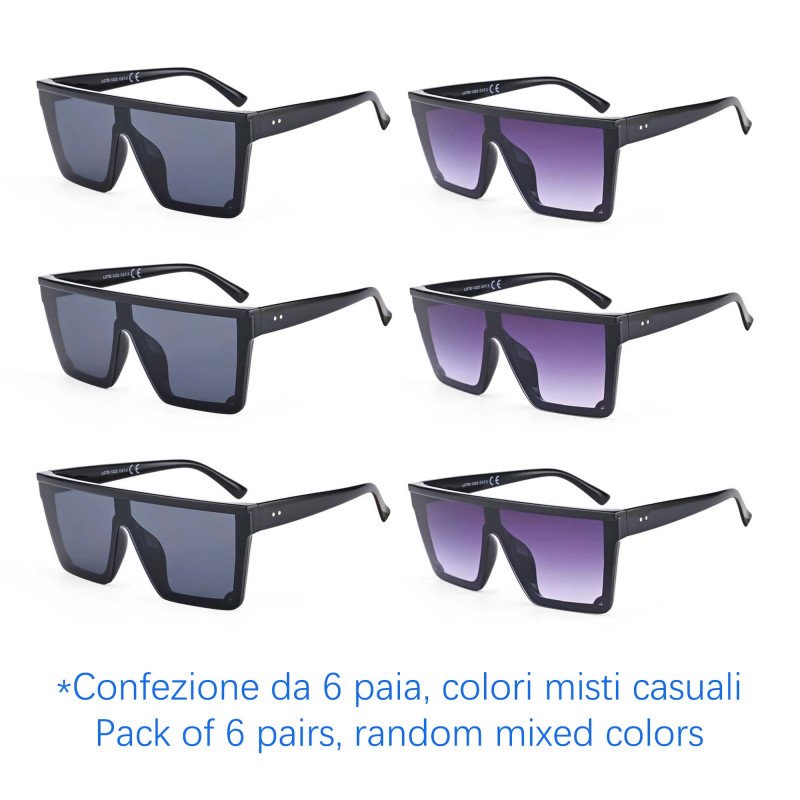 Occhiali da sole - protezione 100% UV400 - N-2407 - Confezione da 6 Paia Occhiali da sole - protezione 100% UV400 - N-2407 - Confezione da 6 Paia