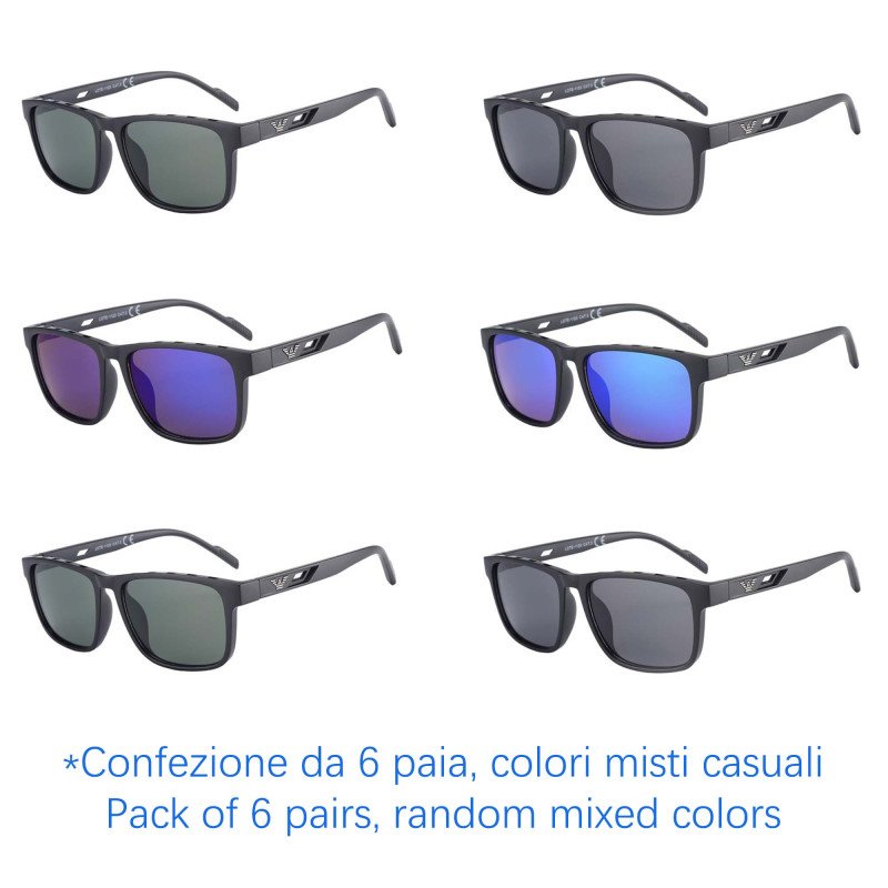 Occhiali da sole - protezione 100% UV400 - N-2432 - Confezione da 6 Paia Occhiali da sole - protezione 100% UV400 - N-2432 - Confezione da 6 Paia