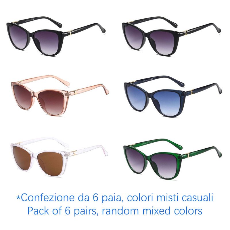 Sunglasses - protection 100% UV - N-2506A - Wholesale Pack of 6