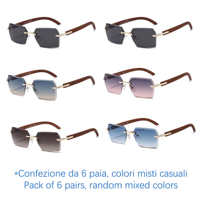 Occhiali da sole - protezione 100% UV400 - N-2527 - Confezione da 6 Paia Occhiali da sole - protezione 100% UV400 - N-2527 - Confezione da 6 Paia