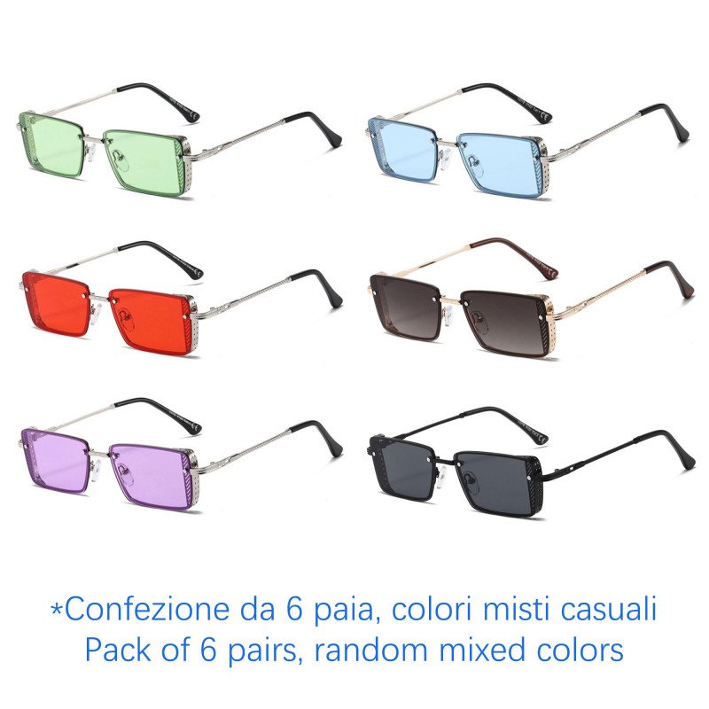 Occhiali da sole - protezione 100% UV400 - N-2534 - Confezione da 6 Paia Occhiali da sole - protezione 100% UV400 - N-2534 - Confezione da 6 Paia