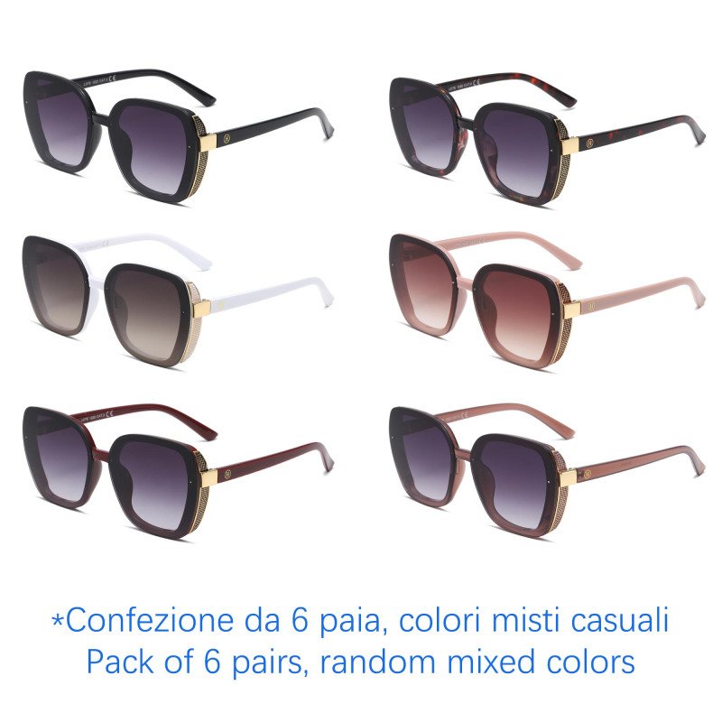 Occhiali da sole - protezione 100% UV400 - N-2543 - Confezione da 6 Paia Occhiali da sole - protezione 100% UV400 - N-2543 - Confezione da 6 Paia