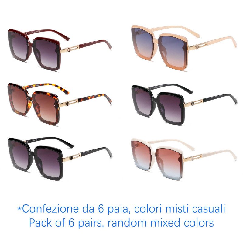 Occhiali da sole - protezione 100% UV400 - N-2556 - Confezione da 6 Paia Occhiali da sole - protezione 100% UV400 - N-2556 - Confezione da 6 Paia