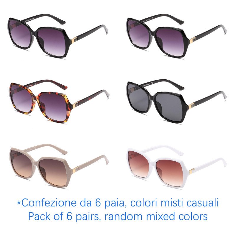Occhiali da sole - protezione 100% UV400 - N-2592 - Confezione da 6 Paia Occhiali da sole - protezione 100% UV400 - N-2592 - Confezione da 6 Paia
