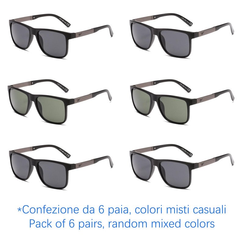 Occhiali da sole - protezione 100% UV400 - N-2594 - Confezione da 6 Paia Occhiali da sole - protezione 100% UV400 - N-2594 - Confezione da 6 Paia